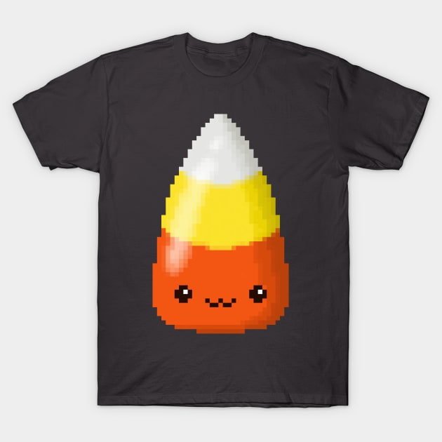 Pixel Candy Corn T-Shirt by Eiskafe